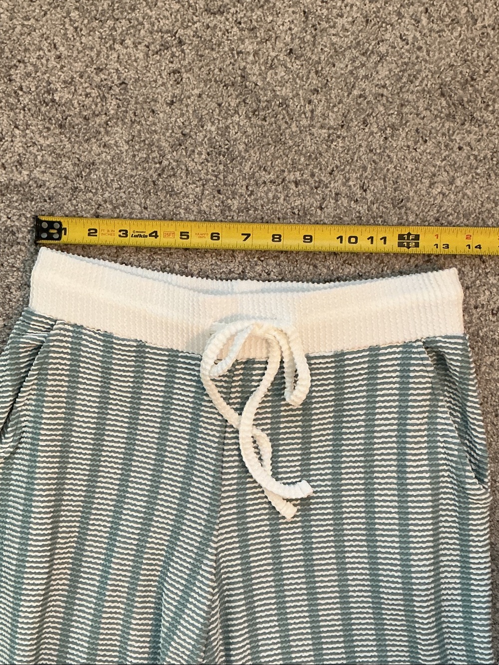 New Zenana Outfitters Wide-Leg Knit Lounge Pant and Top Set ~ Sage and White - Picture 8 of 9